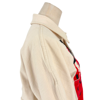 Chamarra JW Anderson Strawberry Print Cream