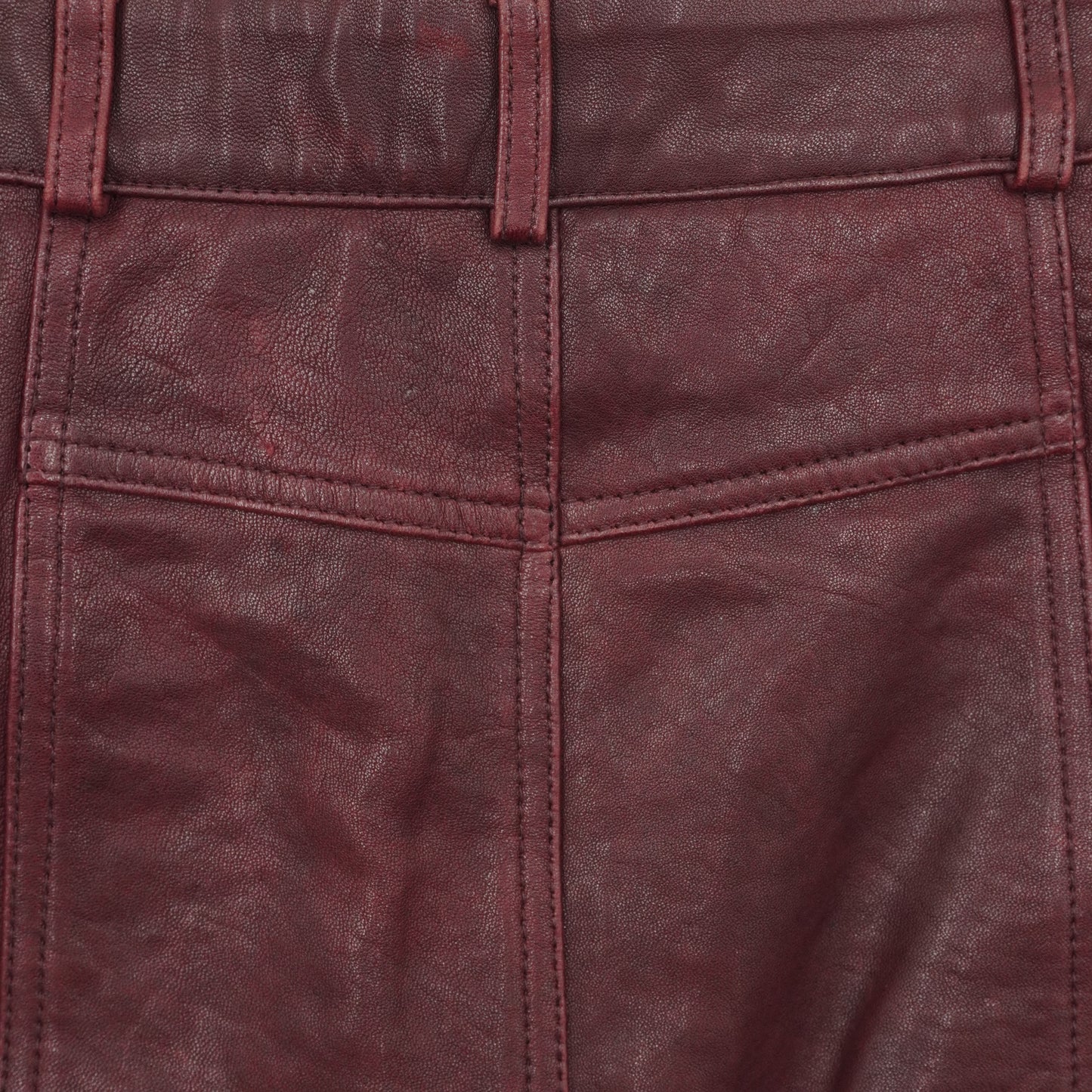 Minifalda Alexander Mcqueen Cuero Roja