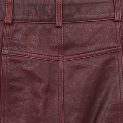 Minifalda Alexander Mcqueen Cuero Roja