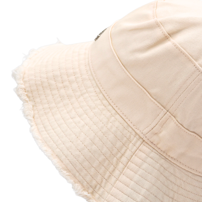 Bucket Hat Jacquemus Le bob Artichaut Crema Distressed