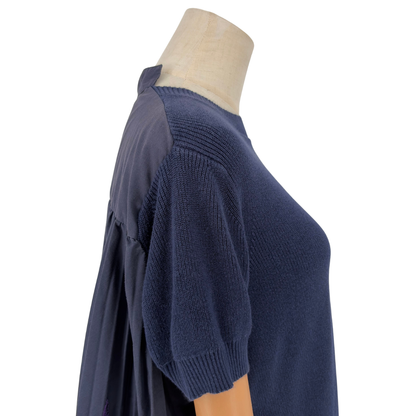 Playera Sacai Lace-Trimmed Azul