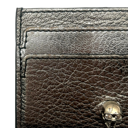 Tarjetero Alexander McQueen Skull Plateado