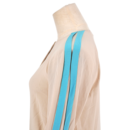 Blusa Chloé Silk Blue Stripe