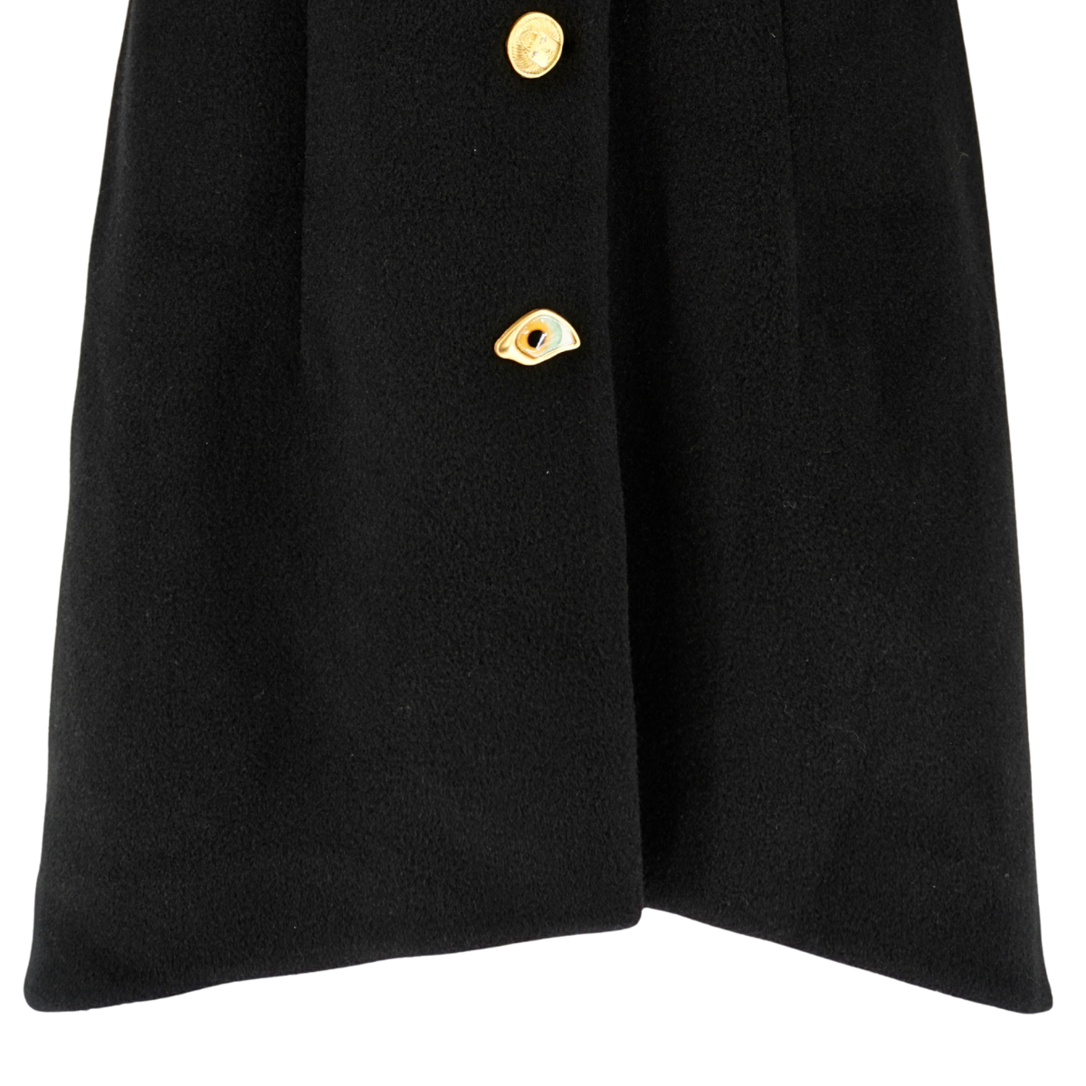 Abrigo Negro Cashmere Schiaparelli
