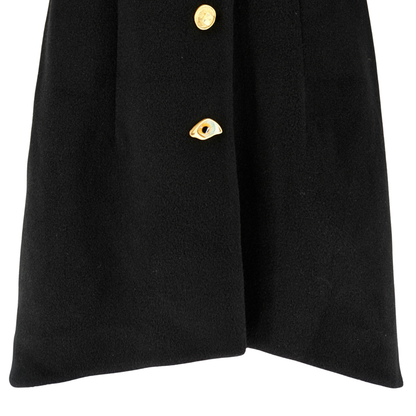 Abrigo Negro Cashmere Schiaparelli