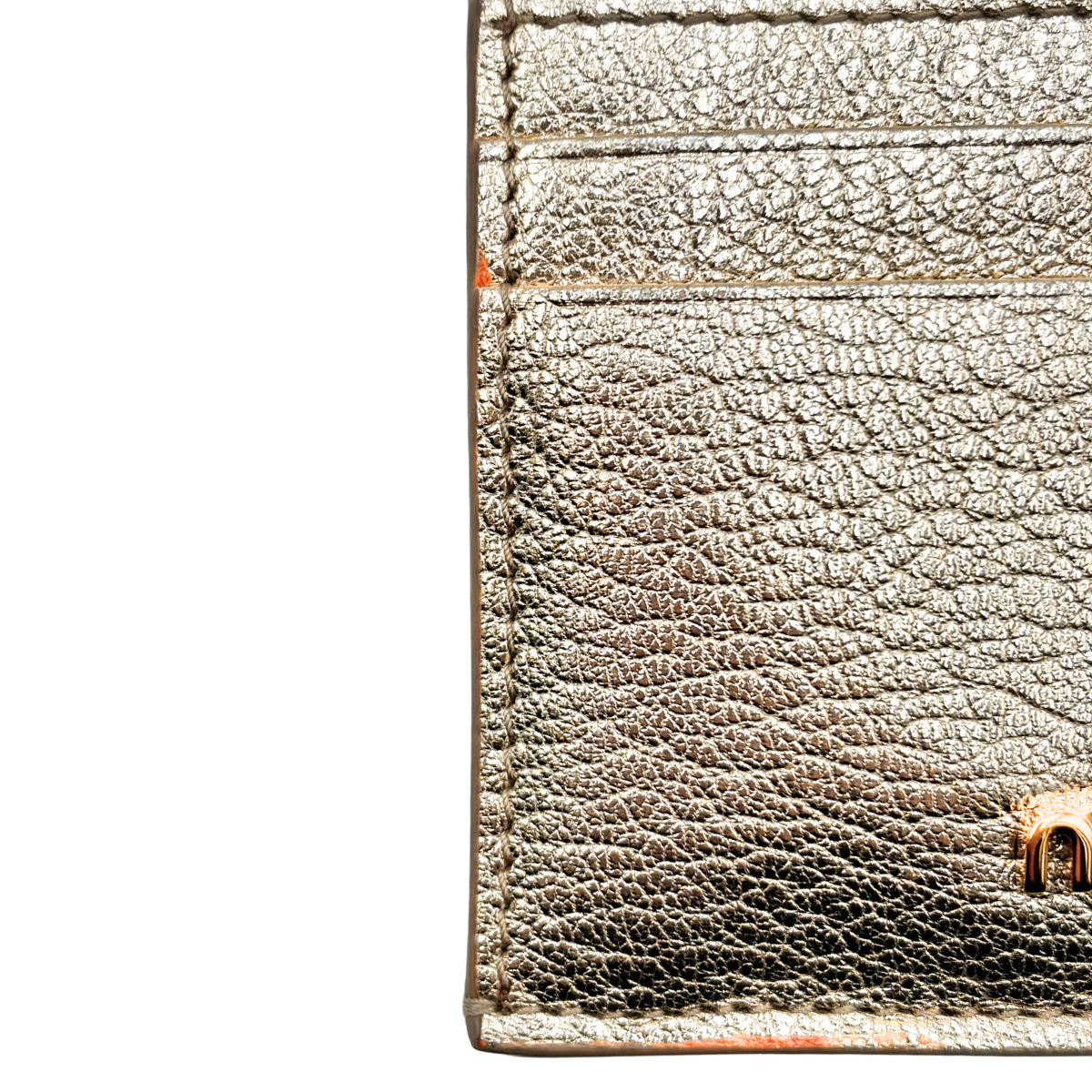 Tarjetero Miu Miu Dorado