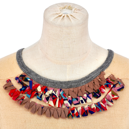 Vestido Dries Van Noten Knitted Patchwork