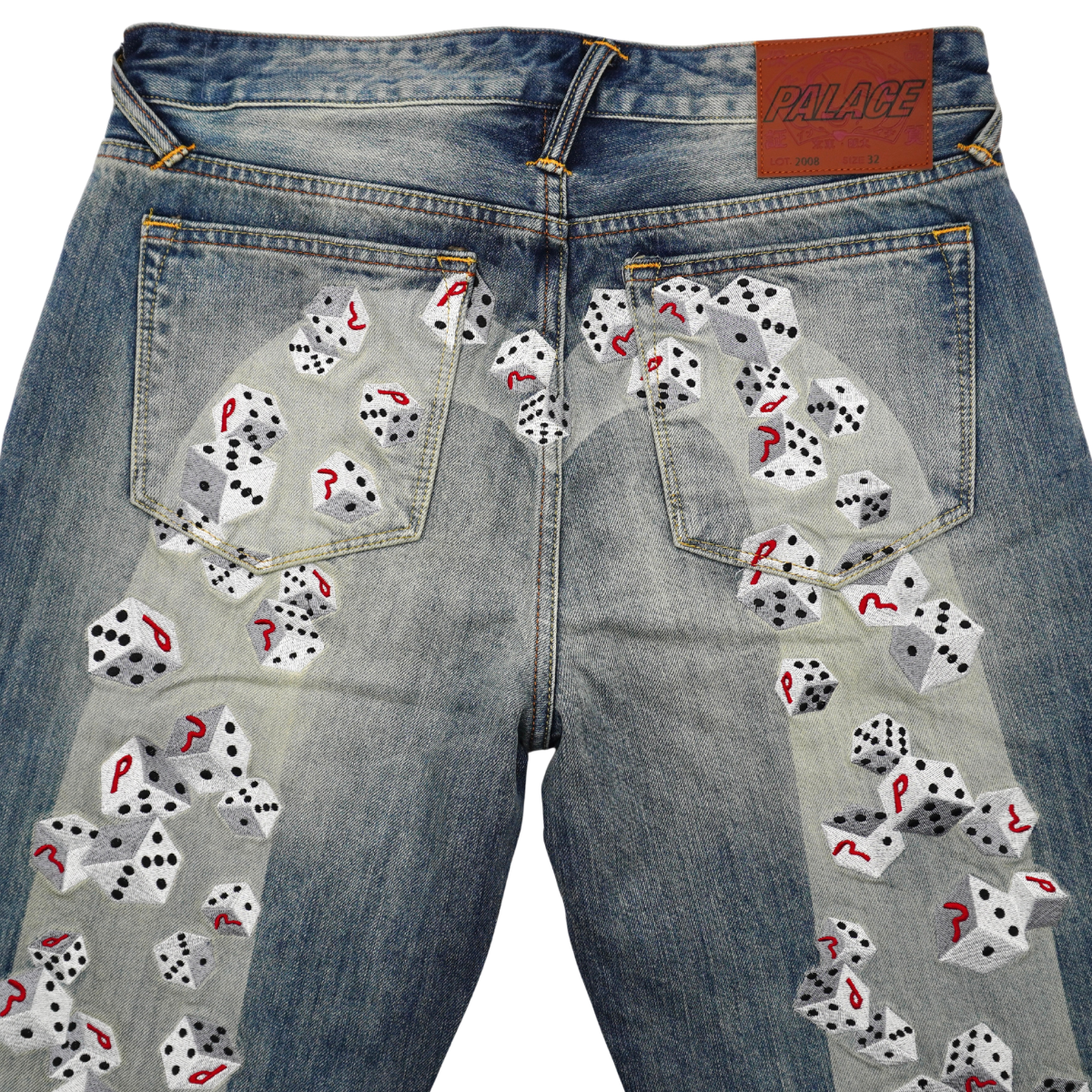Palace Dice Embroidery Evisu Pants
