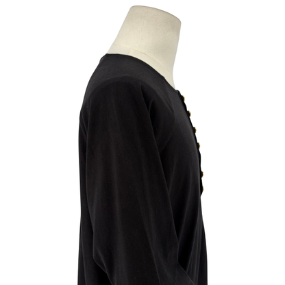 Playera Yohji Yamamoto Henley Negro