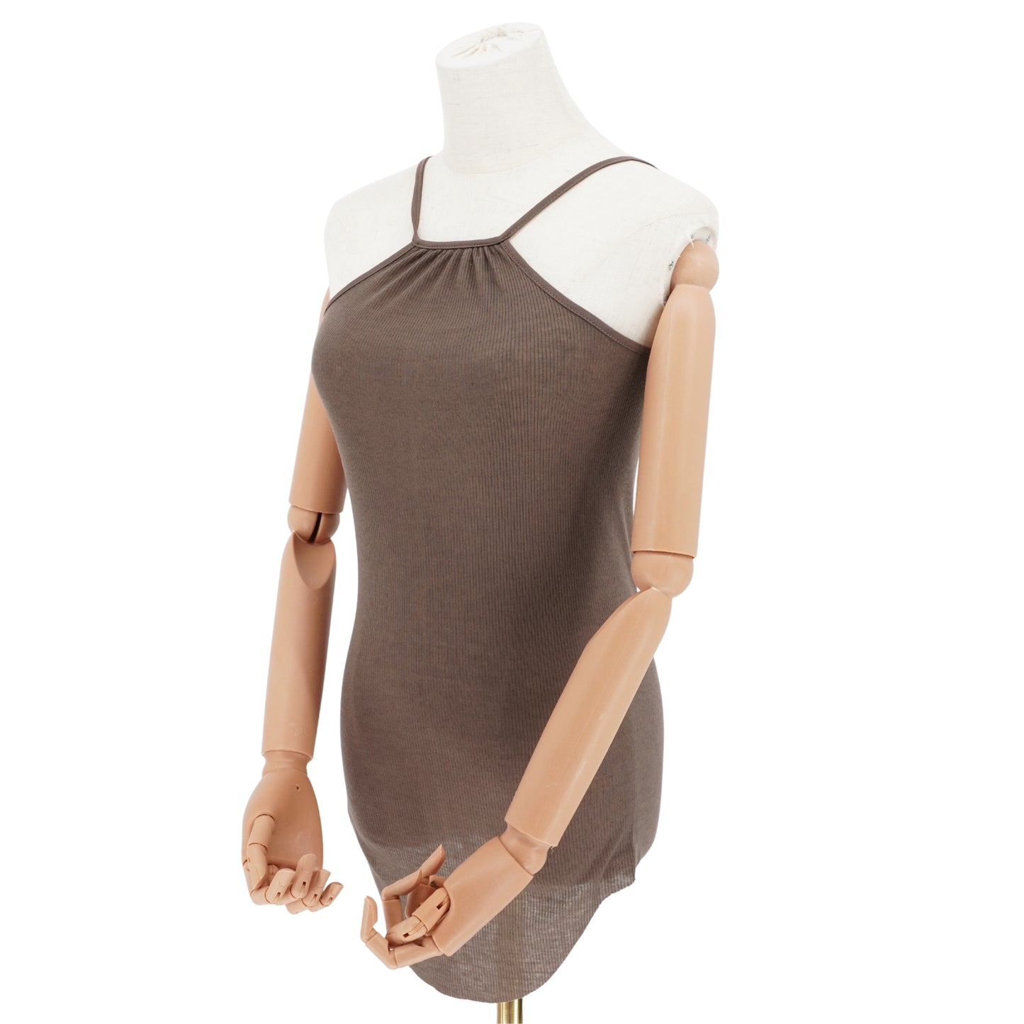 Top Silk Rib Jersey Halter Tank Rick Owens