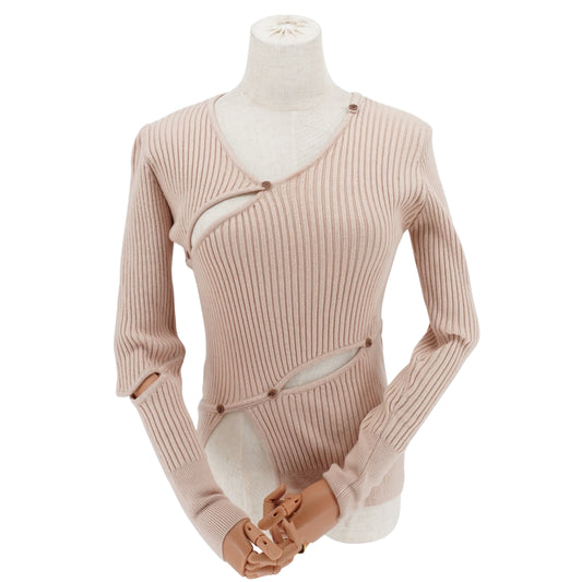 Blusa Jacquemus Irregular Cut-out Ribbed Knit