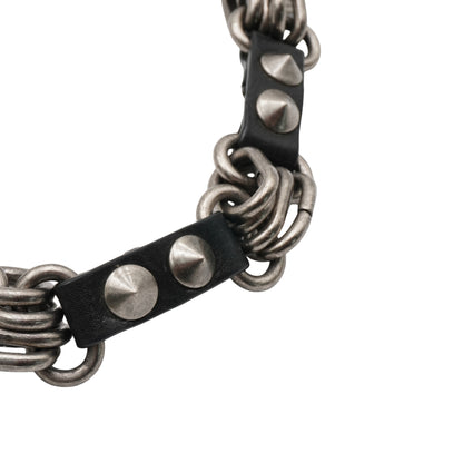 Cinturón Rick Owens Cinturón Multi Ring de Piel con Estoperoles