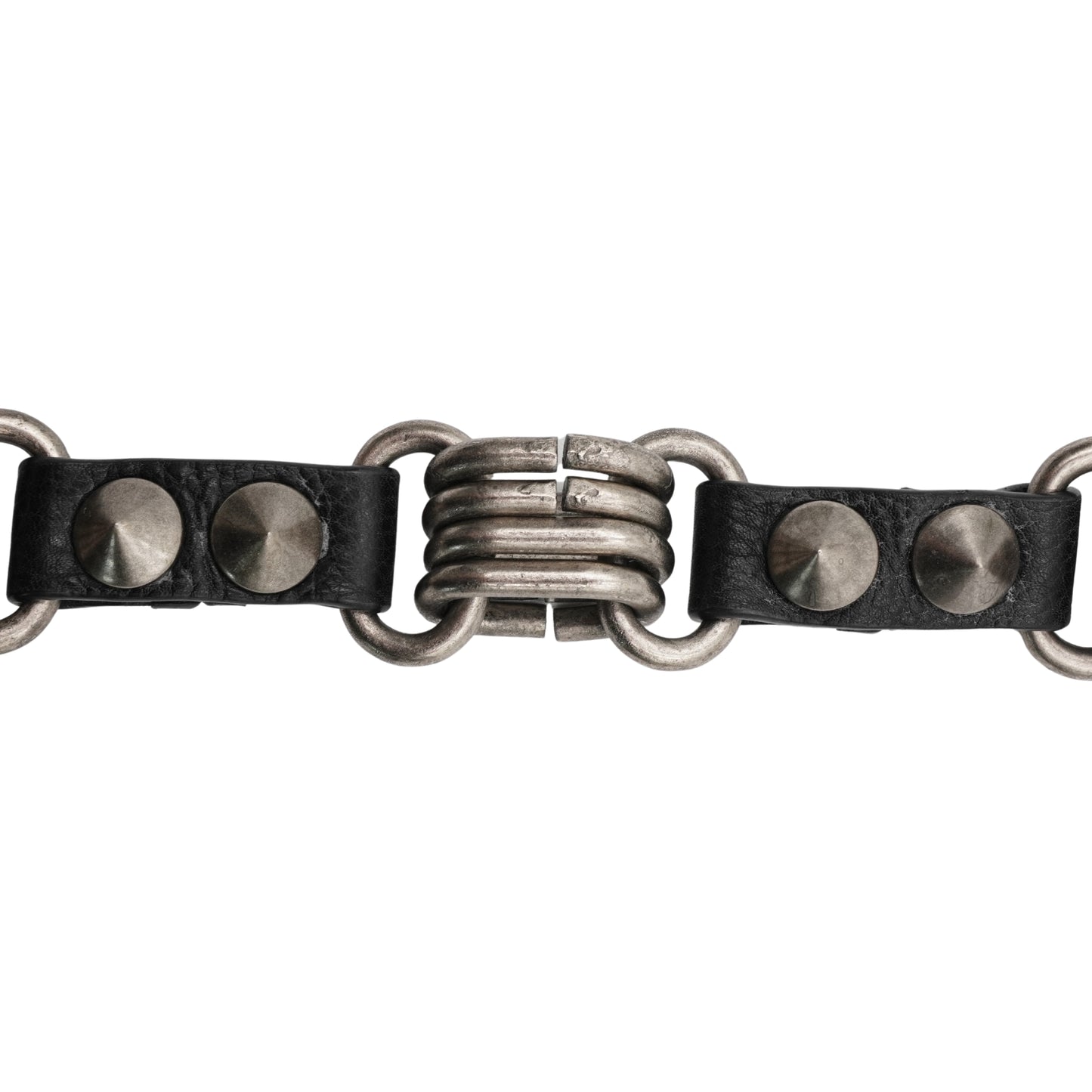 Cinturón Rick Owens Cinturón Multi Ring de Piel con Estoperoles