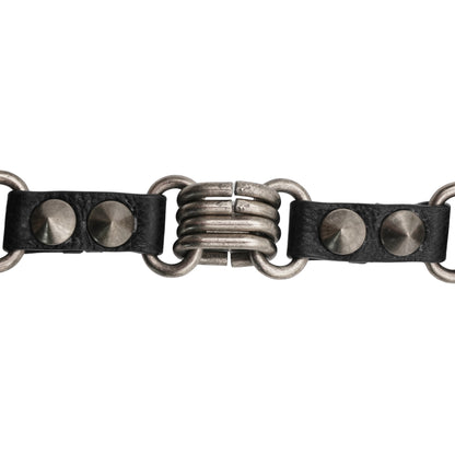 Cinturón Rick Owens Cinturón Multi Ring de Piel con Estoperoles