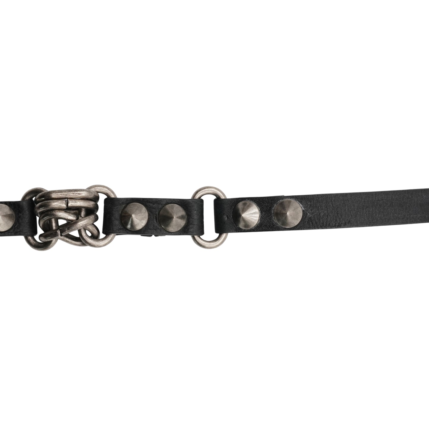 Cinturón Rick Owens Cinturón Multi Ring de Piel con Estoperoles
