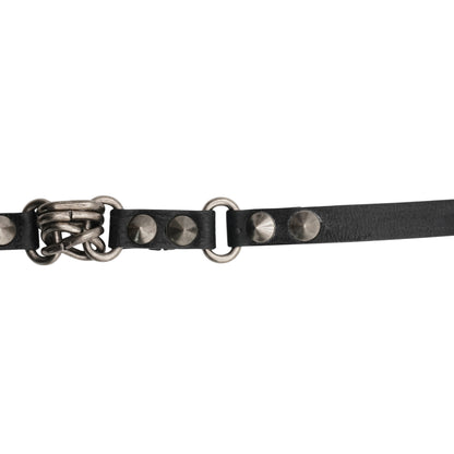 Cinturón Rick Owens Cinturón Multi Ring de Piel con Estoperoles