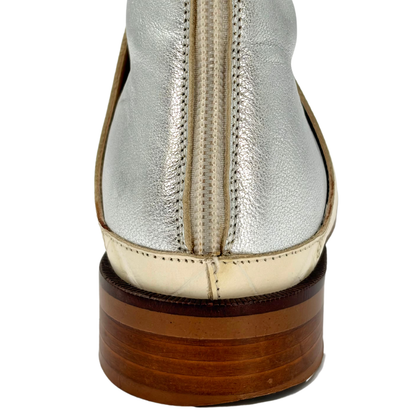 Botines MM6 Maison Margiela Leather Croc Metallic