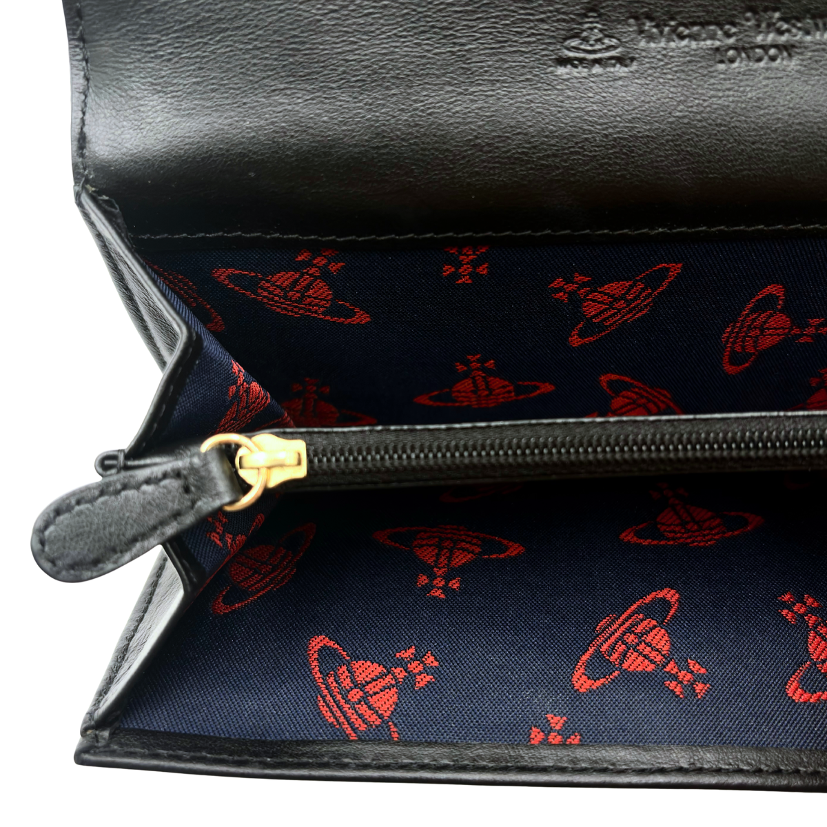 Cartera Vivienne Westwood Bone Negro