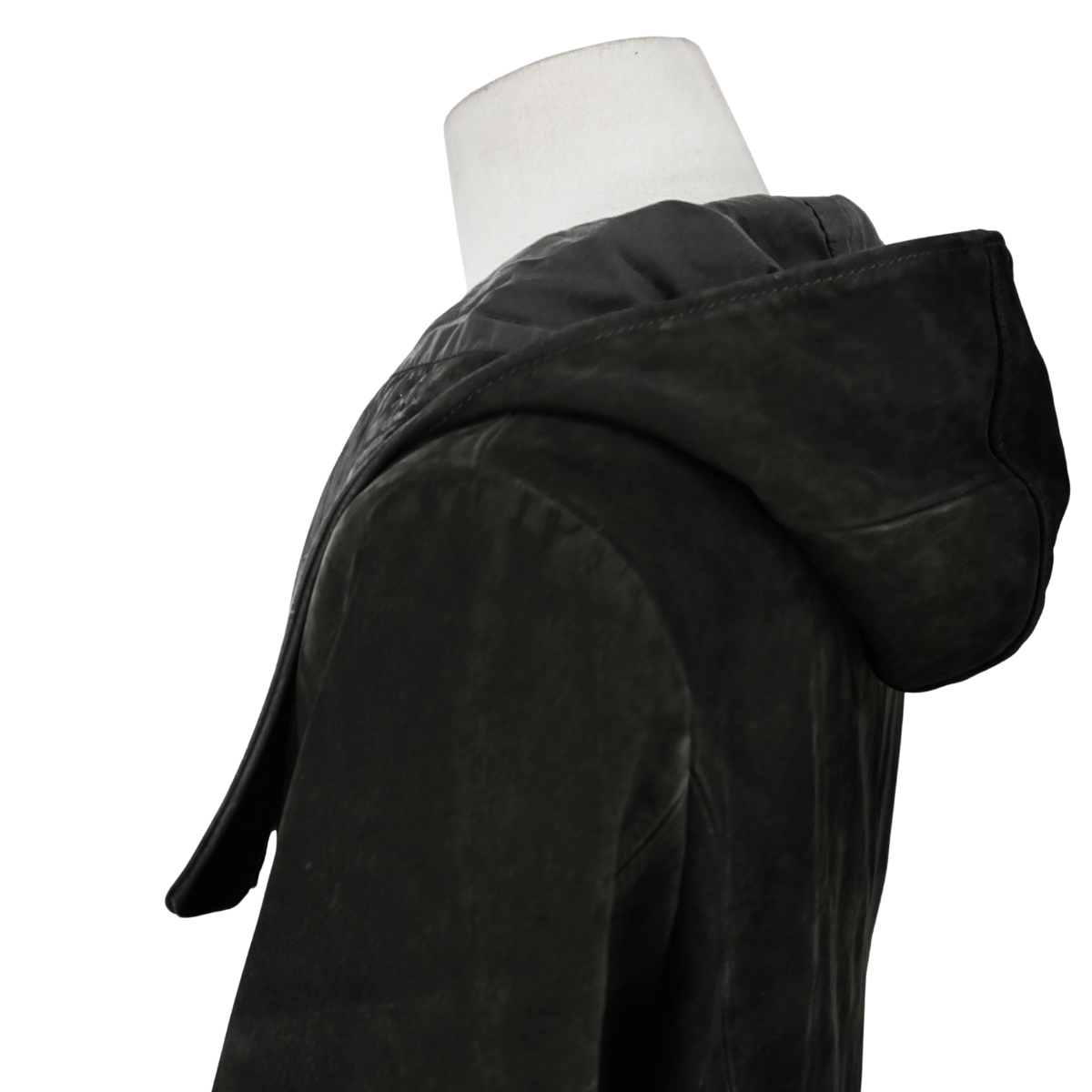 Chamarra Rick Owens Stooges Diagonal Zip Suede