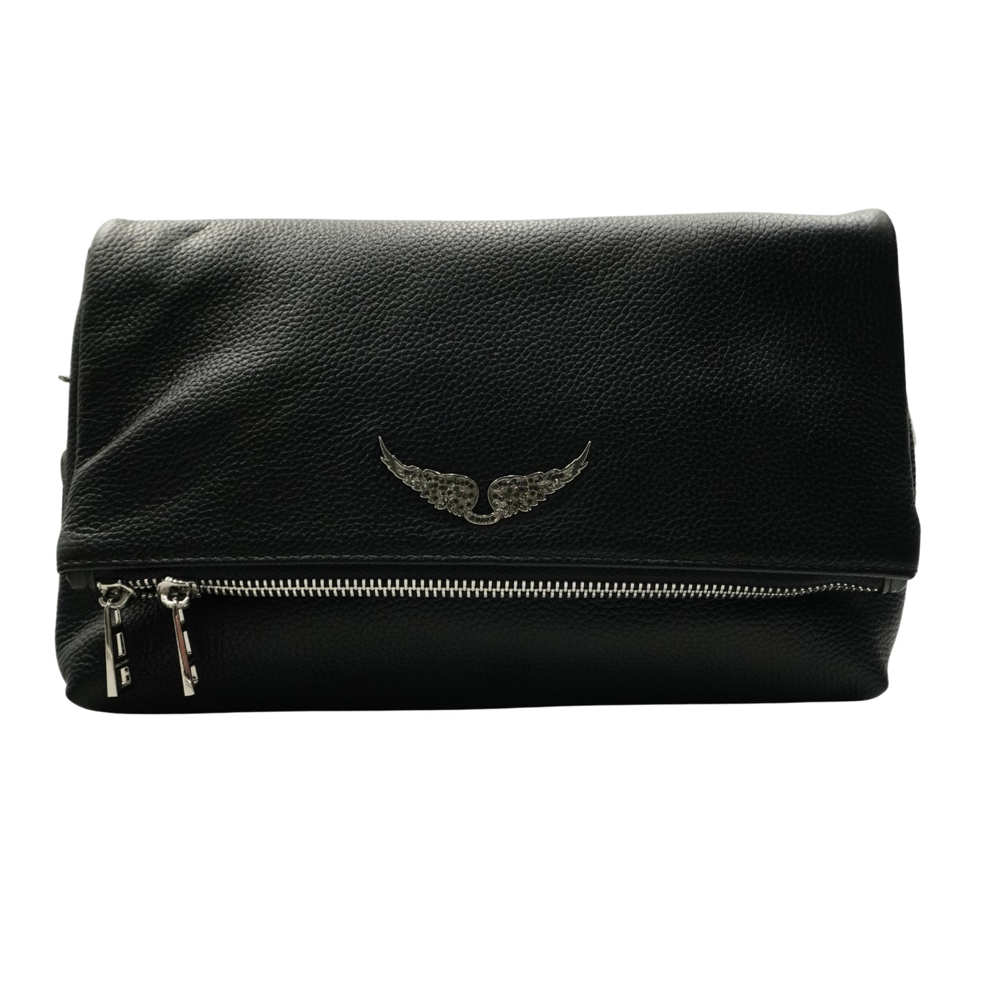 Zadig & Voltaire Bolsa Rock Clutch Grained Leather Black