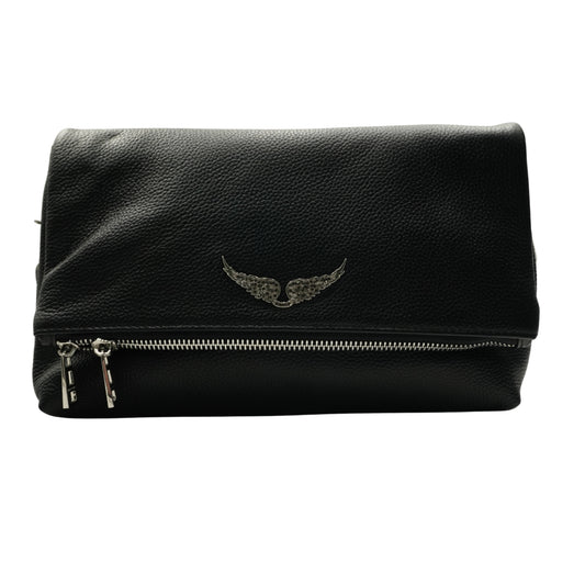 Zadig & Voltaire Bolsa Rock Clutch Grained Leather Black