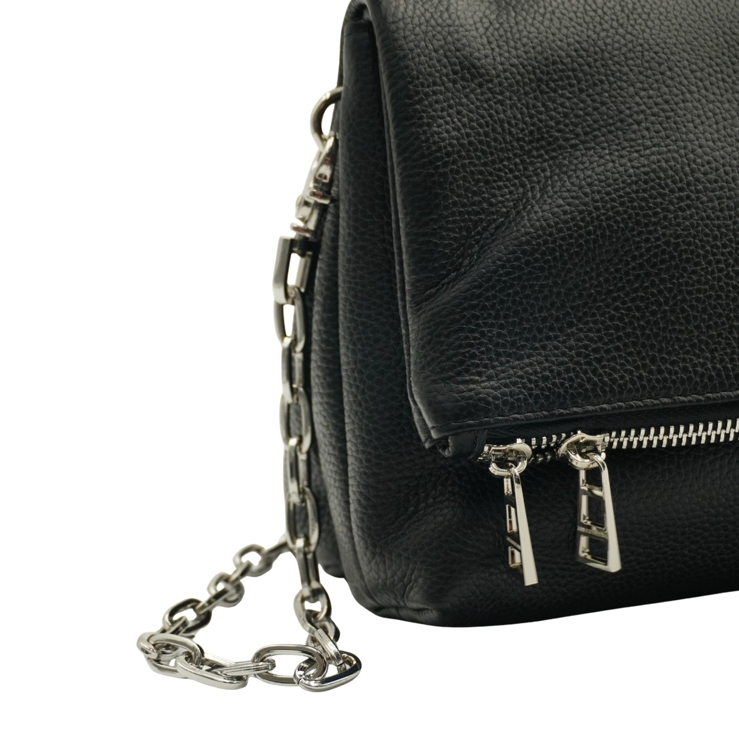 Zadig & Voltaire Bolsa Rock Clutch Grained Leather Black