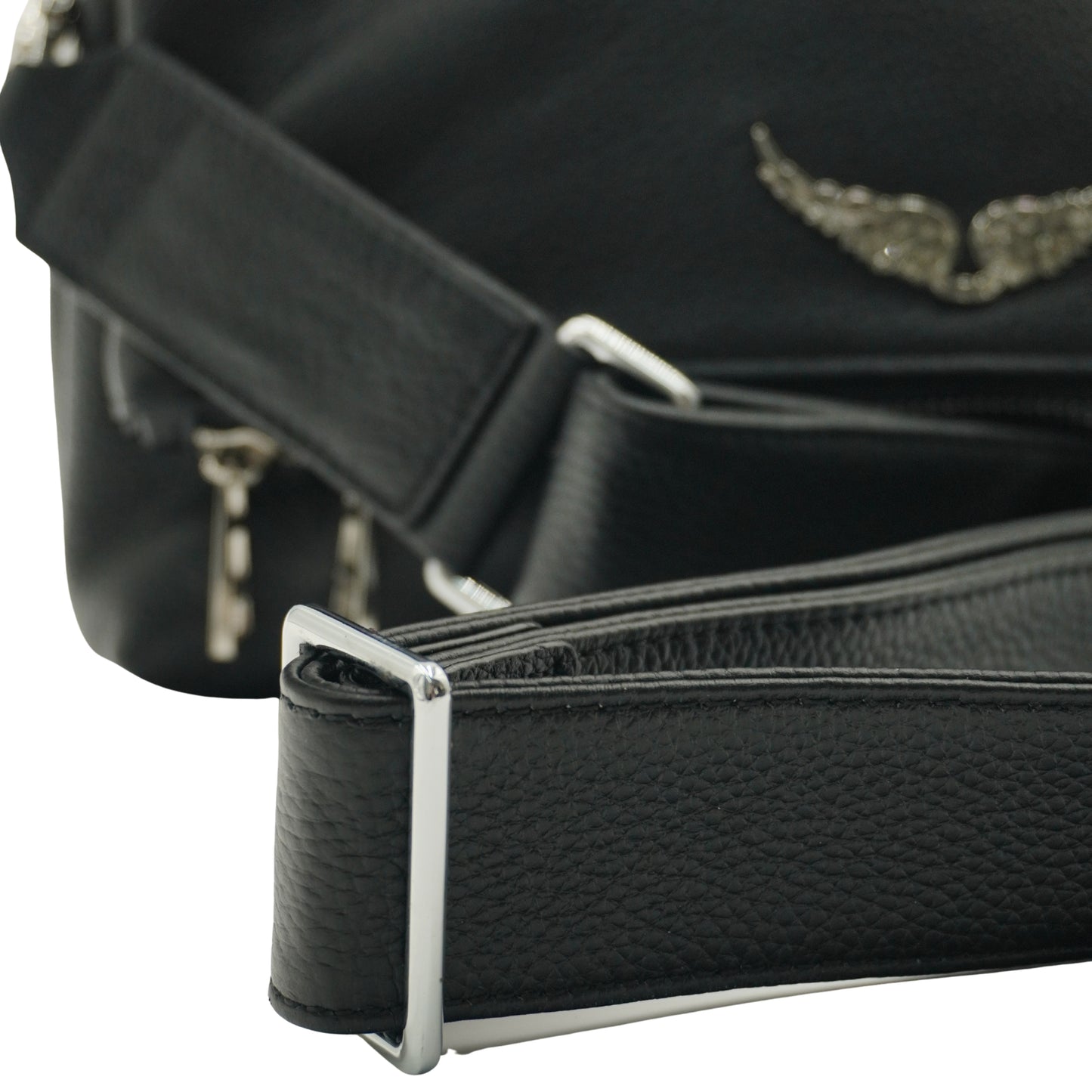 Zadig & Voltaire Bolsa Rock Clutch Grained Leather Black