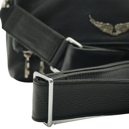Zadig & Voltaire Bolsa Rock Clutch Grained Leather Black