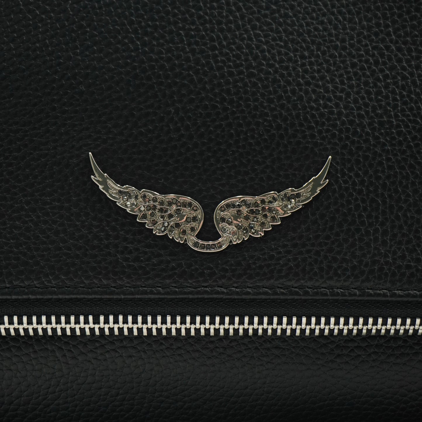 Zadig & Voltaire Bolsa Rock Clutch Grained Leather Black