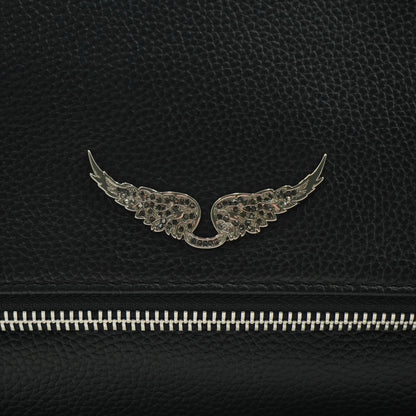 Zadig & Voltaire Bolsa Rock Clutch Grained Leather Black