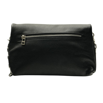 Zadig & Voltaire Bolsa Rock Clutch Grained Leather Black