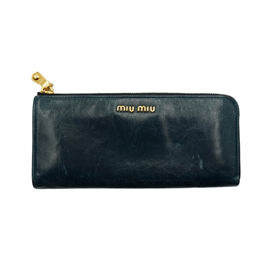 Cartera Miu Miu Vitello Shine Zip Around