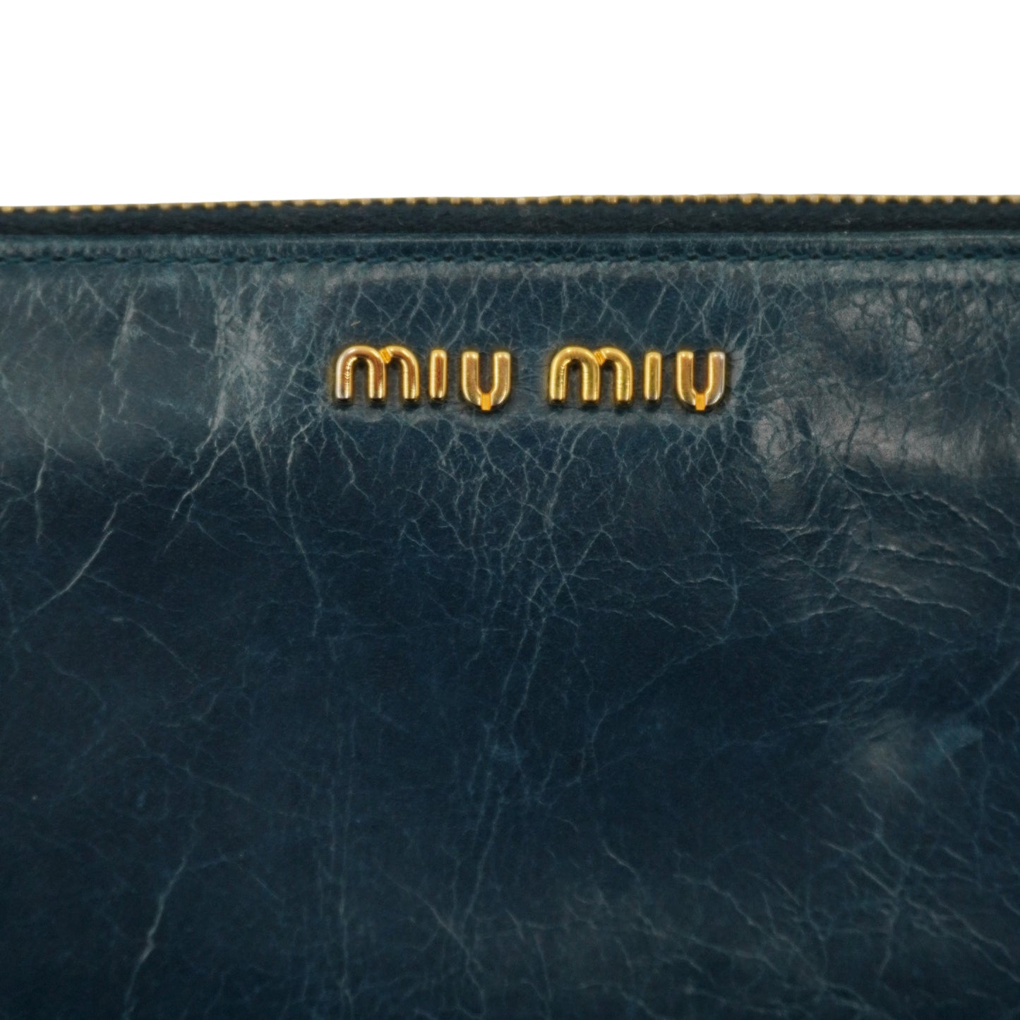 Cartera Miu Miu Vitello Shine Zip Around
