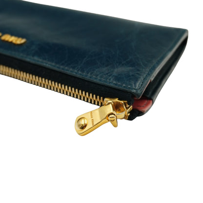 Cartera Miu Miu Vitello Shine Zip Around