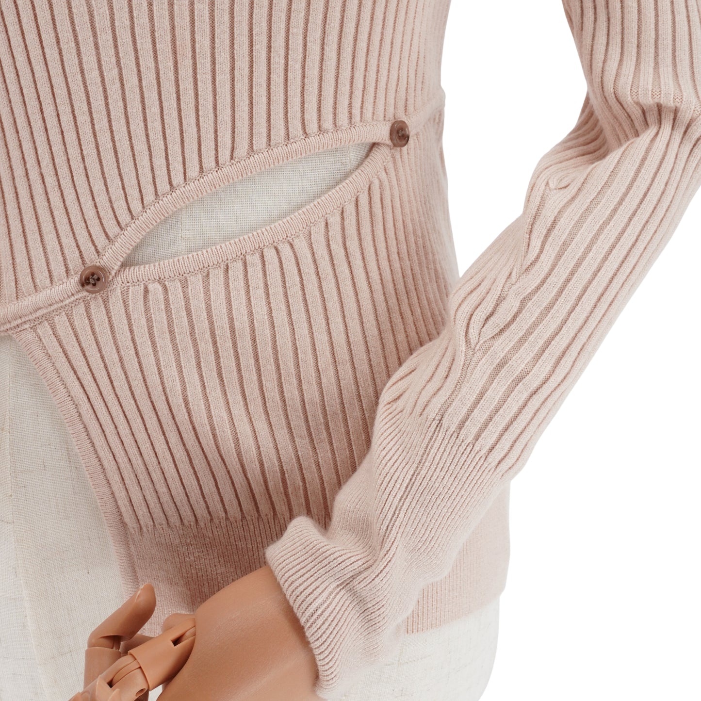 Blusa Jacquemus Irregular Cut-out Ribbed Knit