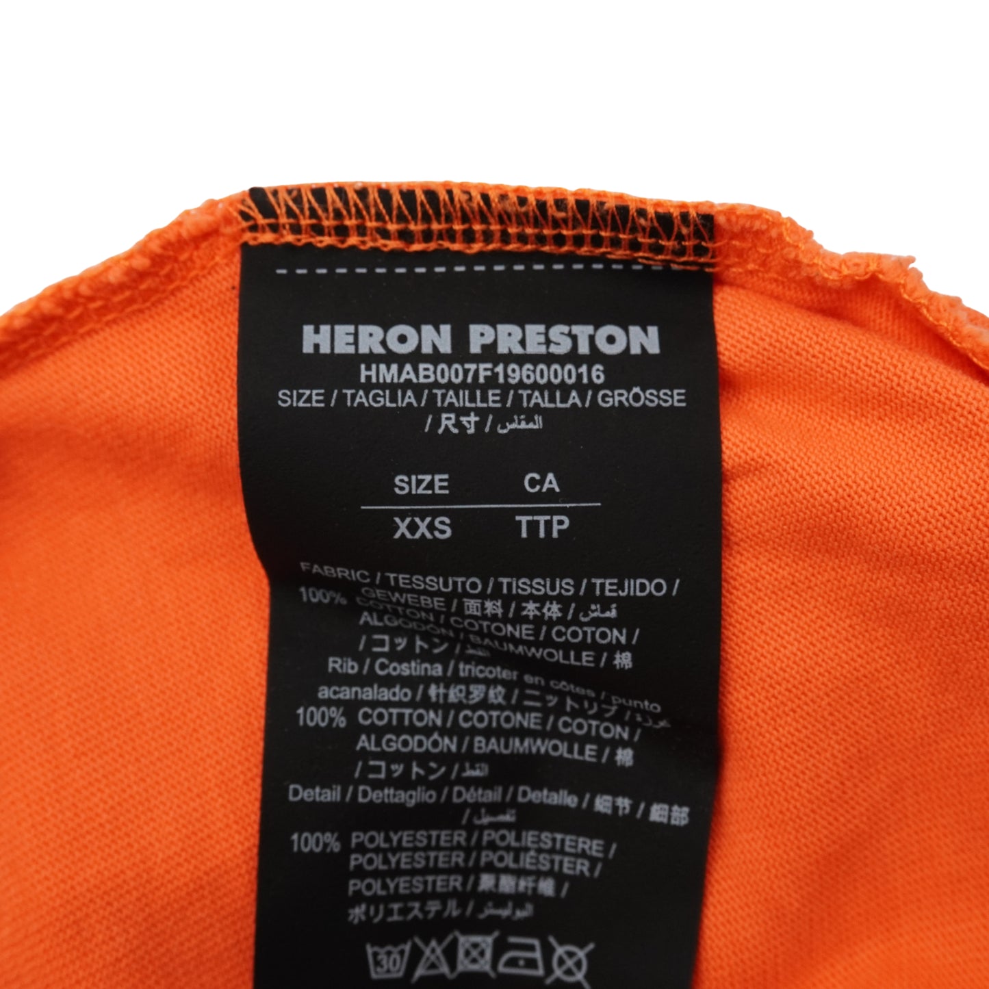 Playera Heron Preston Long Sleeve Naranja
