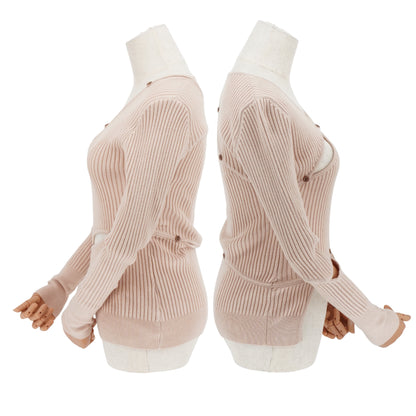 Blusa Jacquemus Irregular Cut-out Ribbed Knit