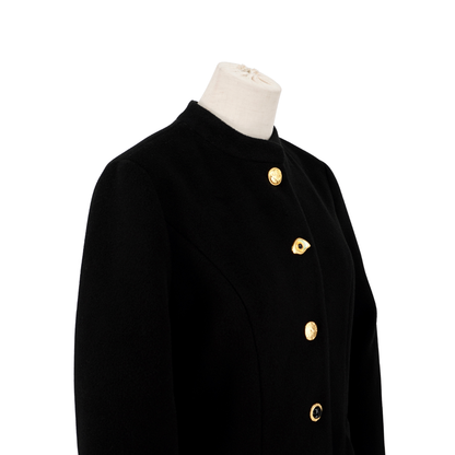 Abrigo Negro Cashmere Schiaparelli