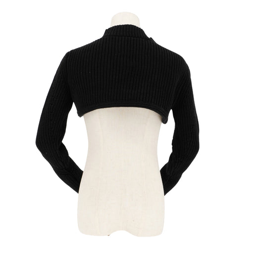 Suéter Heliot Emil Open Waist Cropped Knit Black