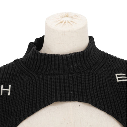 Suéter Heliot Emil Open Waist Cropped Knit Black