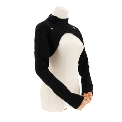Suéter Heliot Emil Open Waist Cropped Knit Black