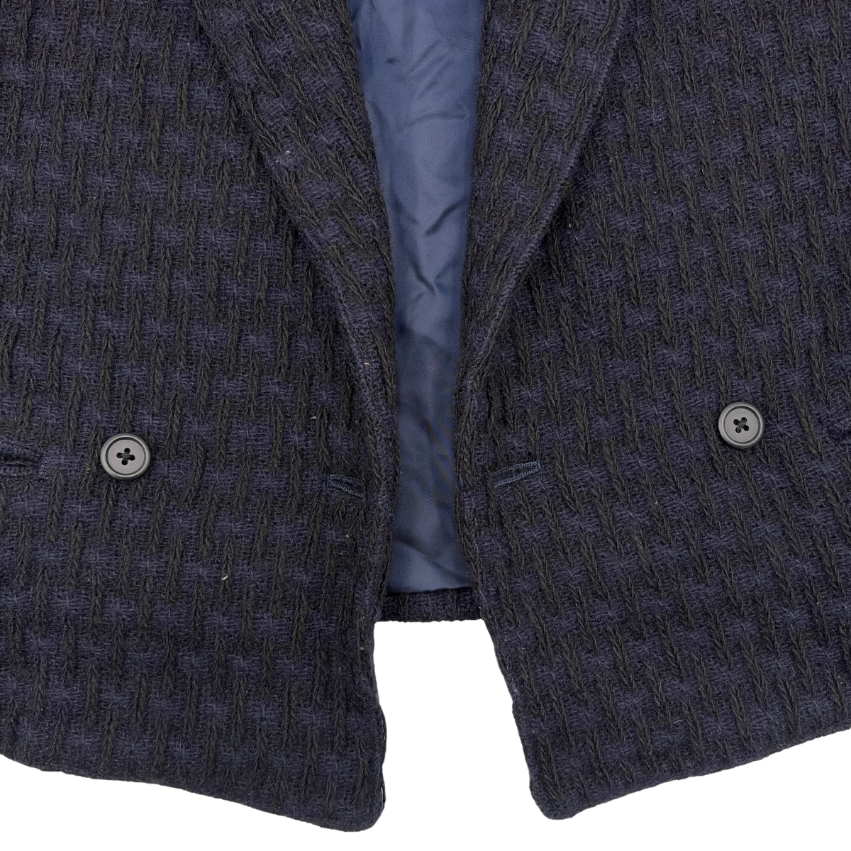 Saco Y's for Men Peak Lapel Knit Navy