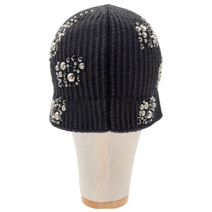 Gorro Atiissu Rhinestone Beanie Negro