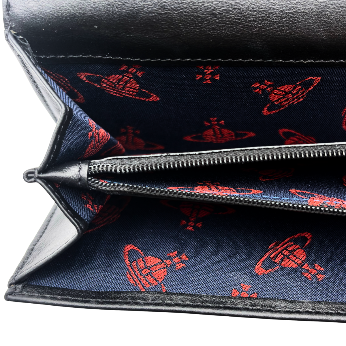 Cartera Vivienne Westwood Bone Negro