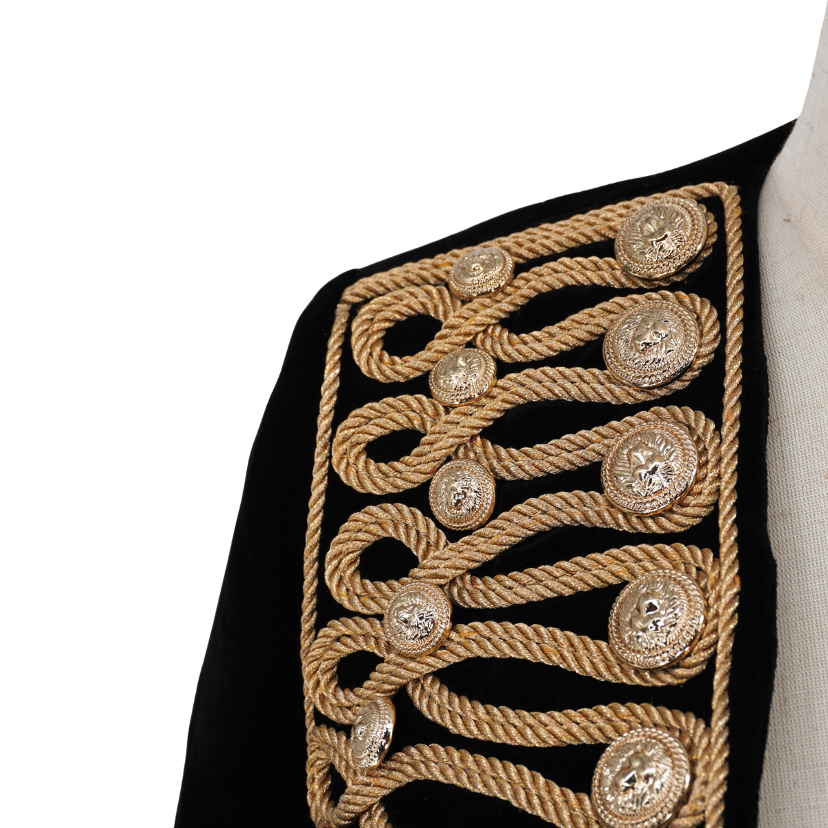 Chamarra Balmain Velvet Military