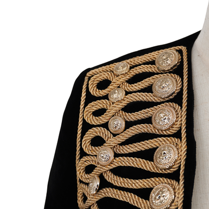 Chamarra Balmain Velvet Military