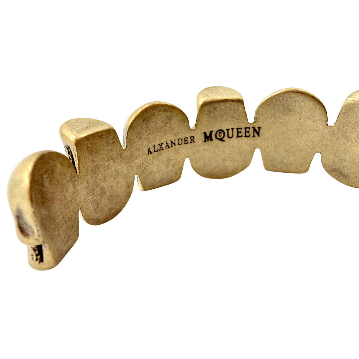 Pulsera Alexander McQueen Skull Dorado