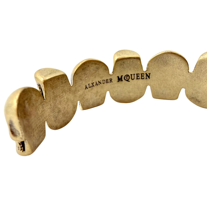 Pulsera Alexander McQueen Skull Dorado
