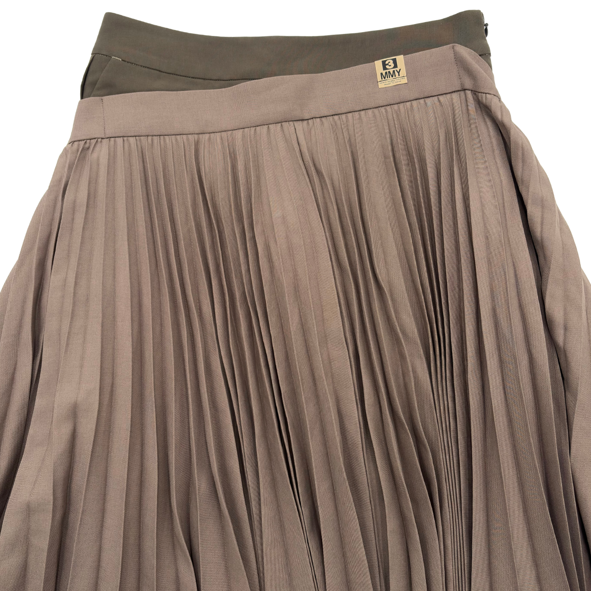 Falda Mihara Yasuhiro MMY Pleated Gris