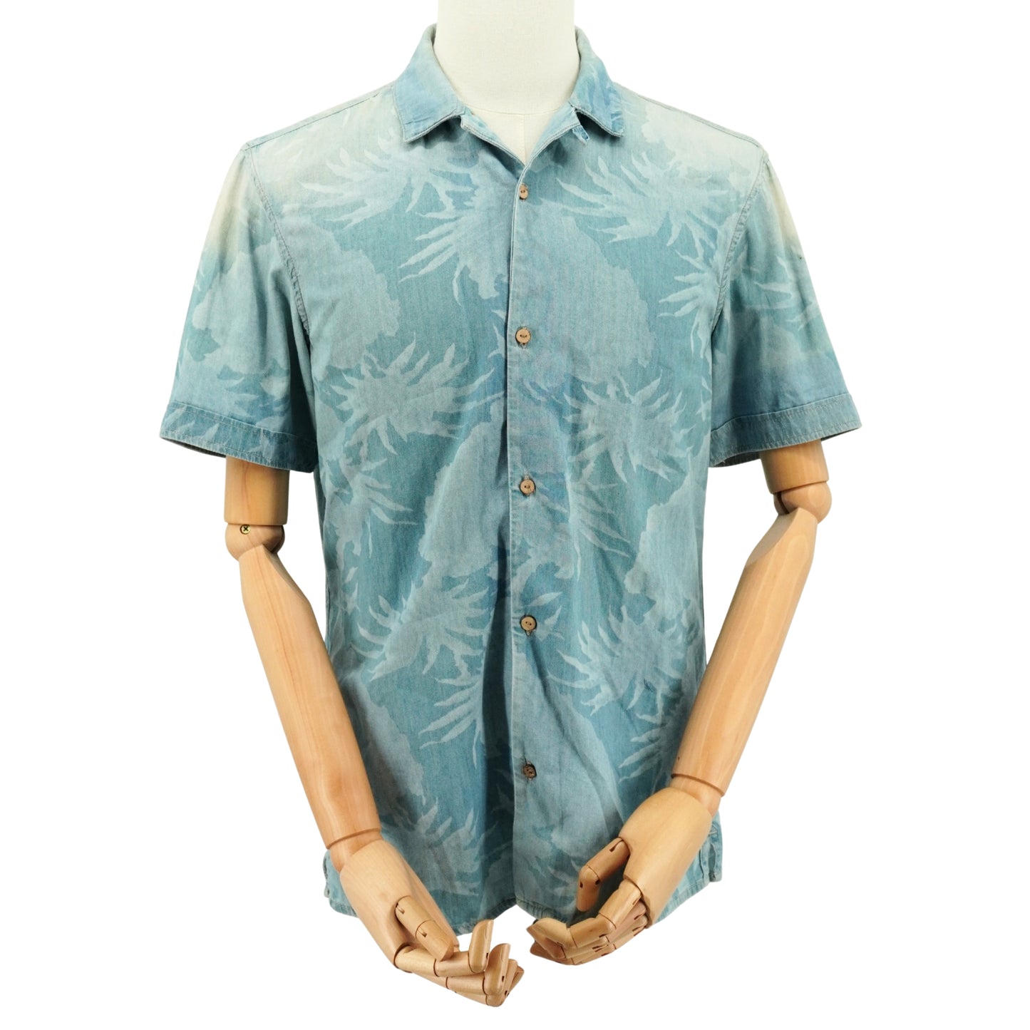Camisa All Saints Meady Indigo Short Sleeve